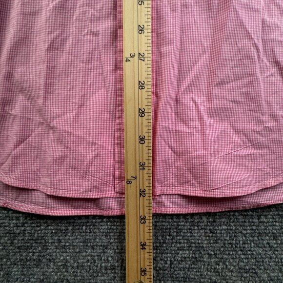 Ralph Lauren Long Sleeve Button Up Shirt Cotton Pink Check Yarmouth 16.5 34/35 - Picture 4 of 12